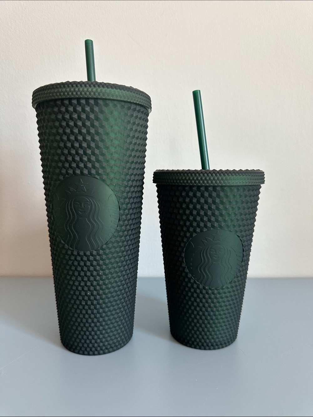 Starbucks 2022 Matte Dark Green Studded Tumbler Set - Venti & Grande Duo